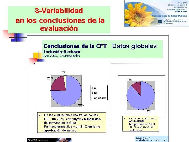 3 -Variabilidad en los conclusiones de la evaluación Datos globales 