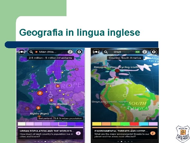 Geografia in lingua inglese 