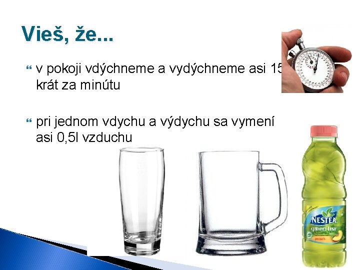 Vieš, že. . . v pokoji vdýchneme a vydýchneme asi 15 krát za minútu