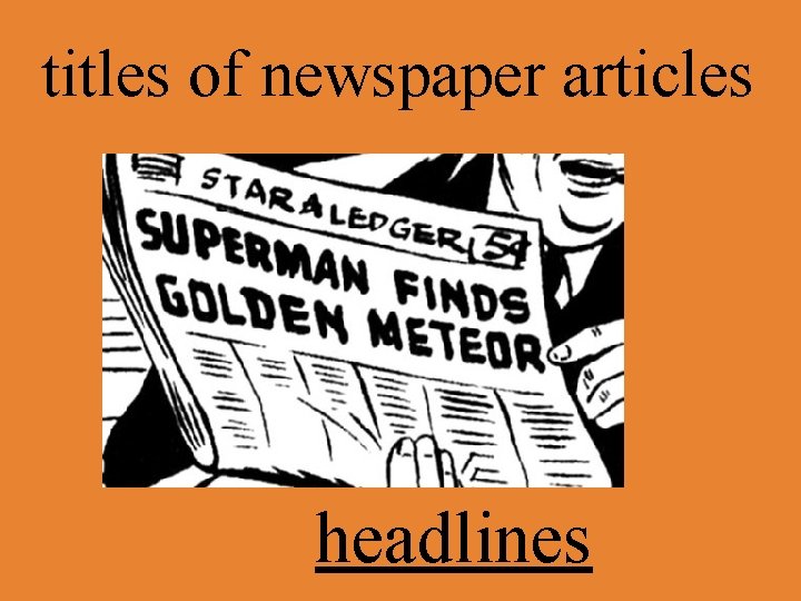 titles of newspaper articles headlines 