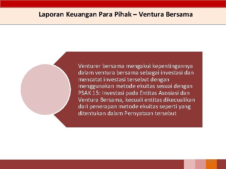 Laporan Keuangan Para Pihak – Ventura Bersama Venturer bersama mengakui kepentingannya dalam ventura bersama