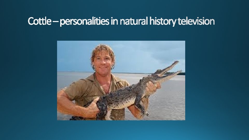 Cottle – personalities in natural history television 