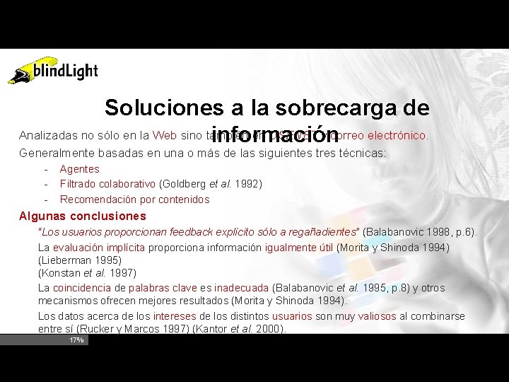 Soluciones a la sobrecarga de Analizadas no sólo en la Web sino también en