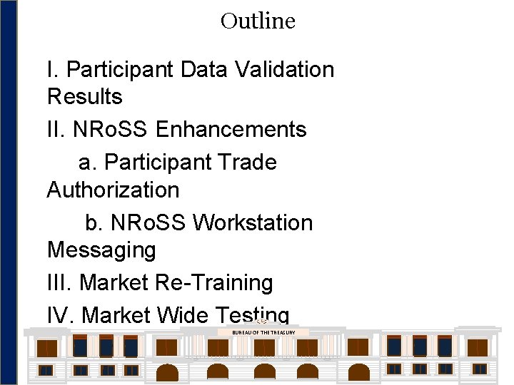 Outline I. Participant Data Validation Results II. NRo. SS Enhancements a. Participant Trade Authorization