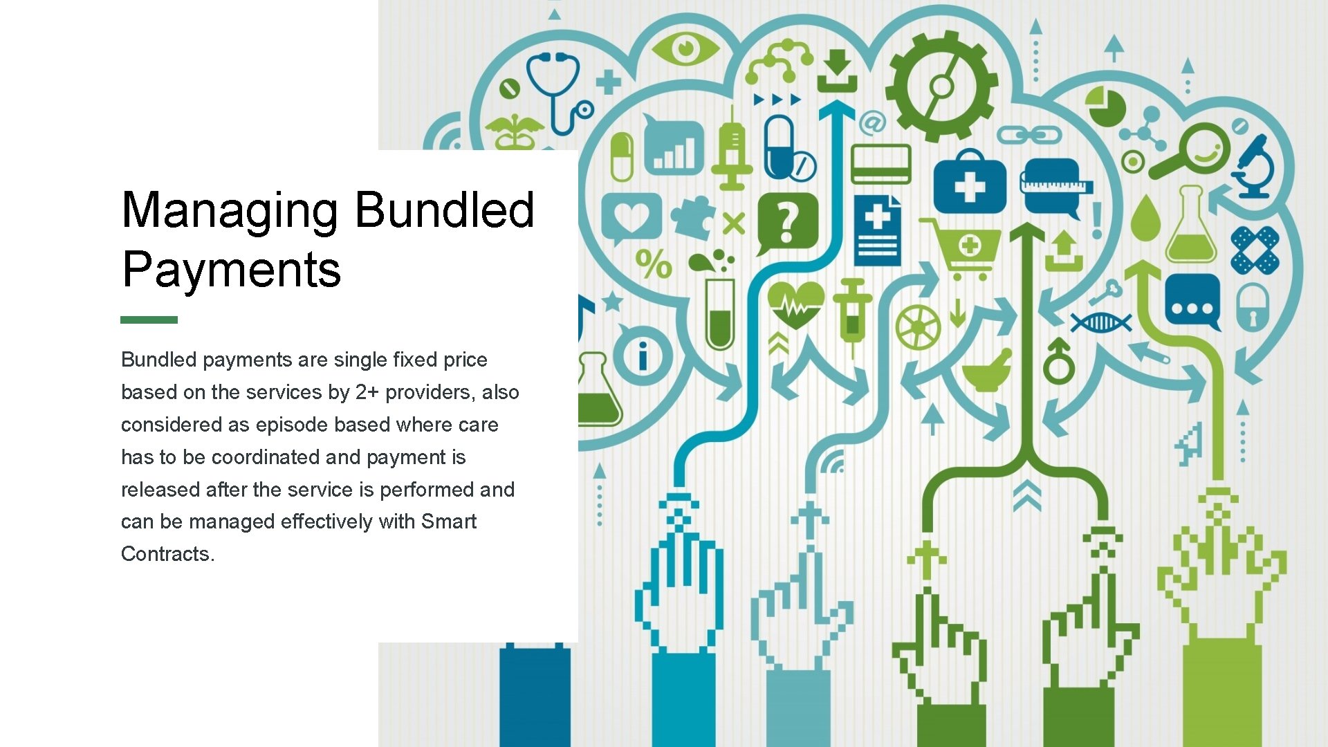 13 Managing Bundled Payments Bundled payments are single fixed price based on the services