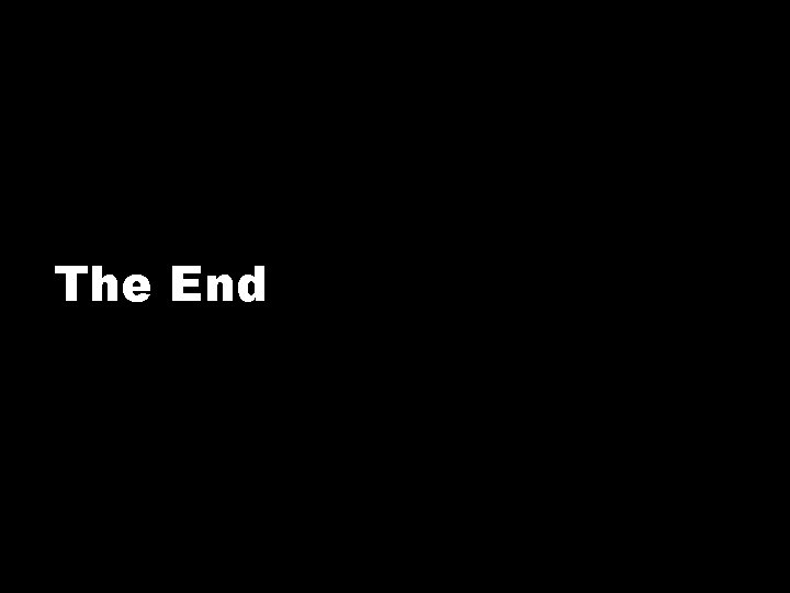 The End 