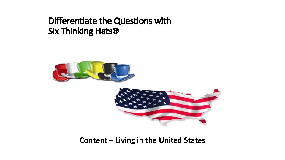 Differentiate the Questions with Six Thinking Hats® + Content – Living in the United