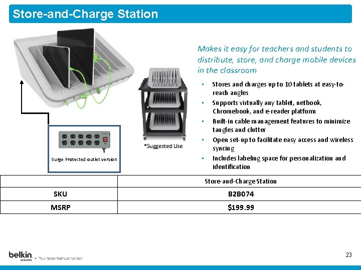 Store-and-Charge Station Makes it easy for teachers and students to distribute, store, and charge