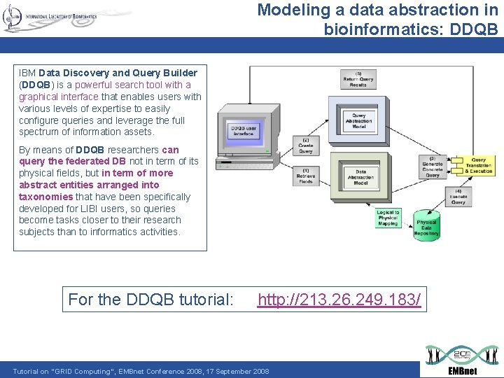 Modeling a data abstraction in bioinformatics: DDQB IBM Data Discovery and Query Builder (DDQB)