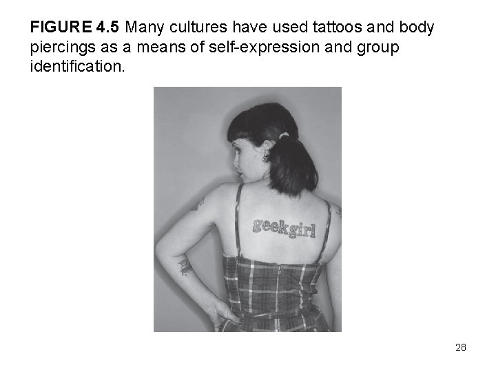 FIGURE 4. 5 Many cultures have used tattoos and body piercings as a means