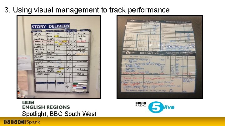3. Using visual management to track performance Spotlight, BBC South West 
