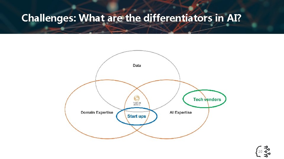 Challenges: What are the differentiators in AI? 20 