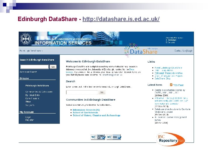 Edinburgh Data. Share - http: //datashare. is. ed. ac. uk/ 