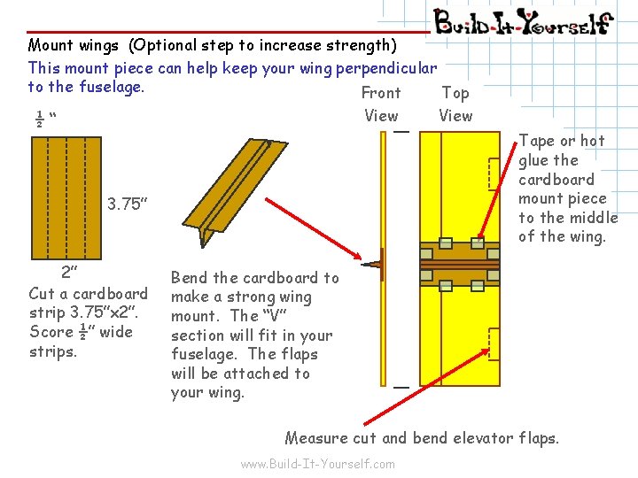 Mount wings (Optional step to increase strength) This mount piece can help keep your