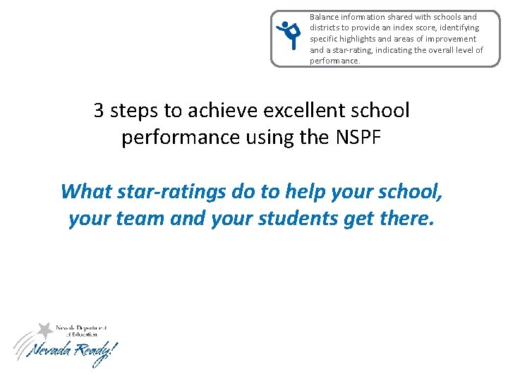 Using the NSPF Balance information shared with schools and districts to provide an index