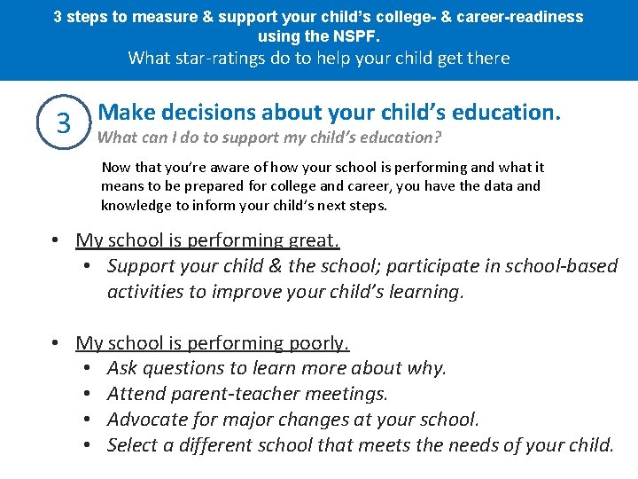 3 steps to measure & support your child’s college- & career-readiness using the NSPF.