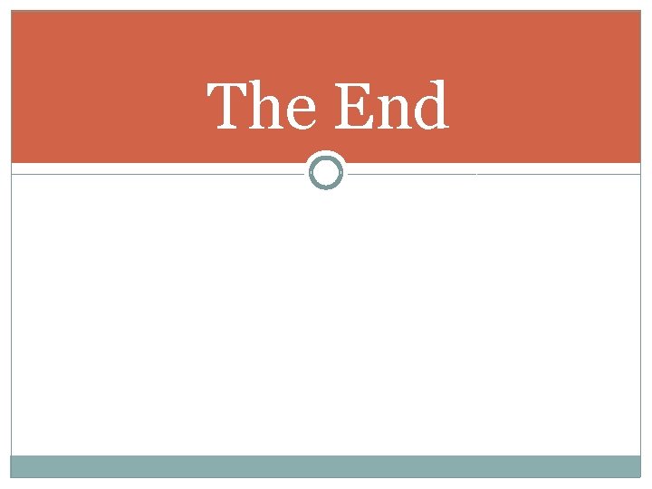 The End 