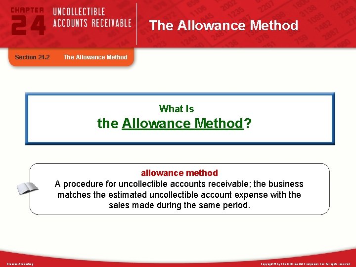 The Allowance Method Section 24. 2 The Allowance Method What Is the Allowance Method?