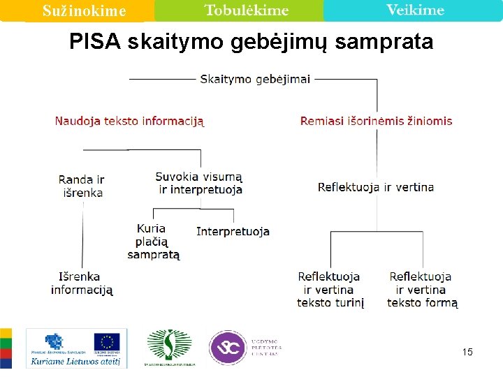 Sužinokime PISA skaitymo gebėjimų samprata 15 