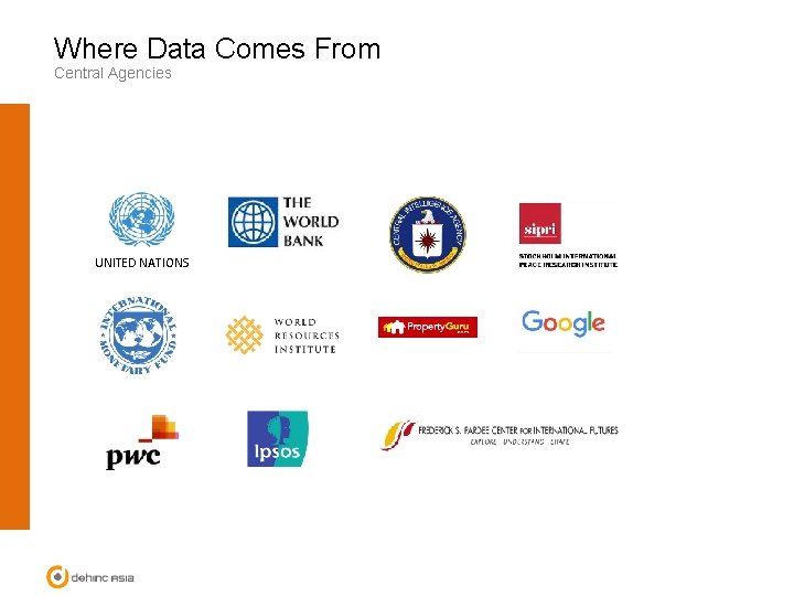Where Data Comes From Central Agencies UNITED NATIONS 