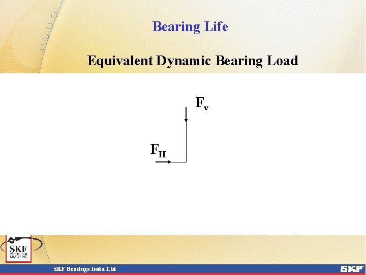 Bearing Life Equivalent Dynamic Bearing Load Fv FH 