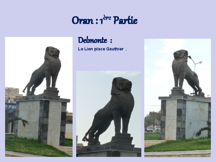 Oran : 1ère Partie Delmonte : Le Lion place Gauthier. . 