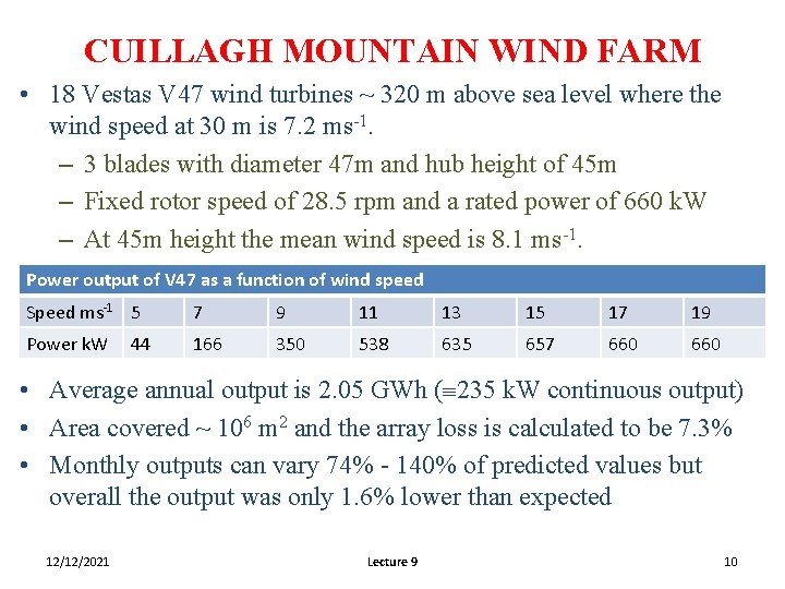 CUILLAGH MOUNTAIN WIND FARM • 18 Vestas V 47 wind turbines ~ 320 m