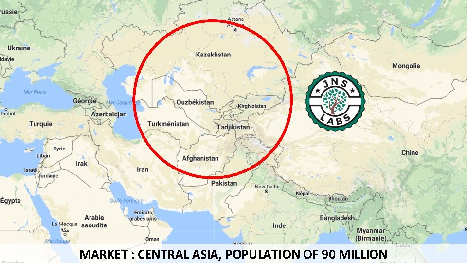 MARKET : CENTRAL ASIA, POPULATION OF 90 MILLION Copyright JNS LABS 2017. All rights