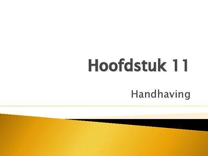 Hoofdstuk 11 Handhaving 