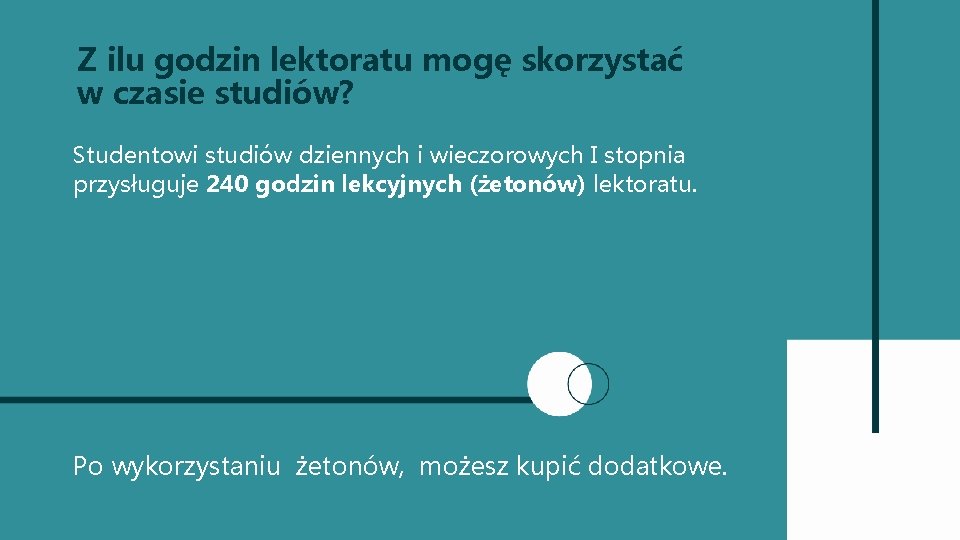 Z ilu godzin lektoratu mogę skorzystać w czasie studiów? Studentowi studiów dziennych i wieczorowych