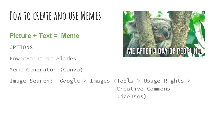How to create and use Memes Picture + Text = Meme OPTIONS Power. Point