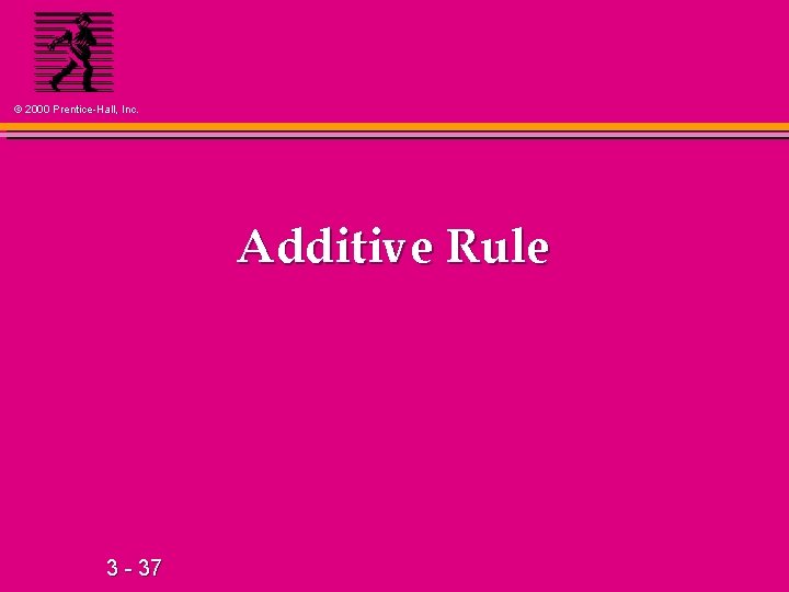 © 2000 Prentice-Hall, Inc. Additive Rule 3 - 37 