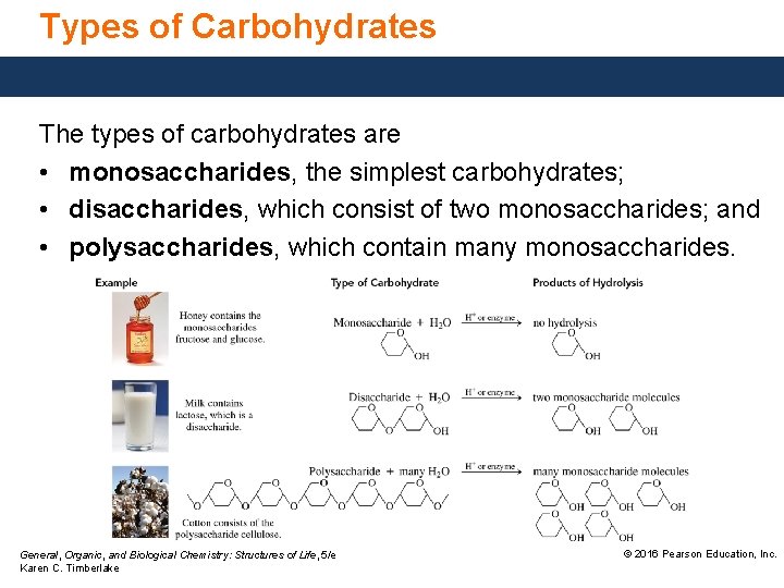 Types of Carbohydrates The types of carbohydrates are • monosaccharides, the simplest carbohydrates; •