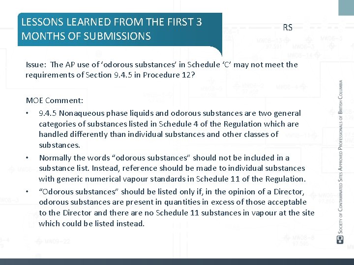 LESSONS LEARNED FROM THE FIRST 3 MONTHS OF SUBMISSIONS RS Issue: The AP use