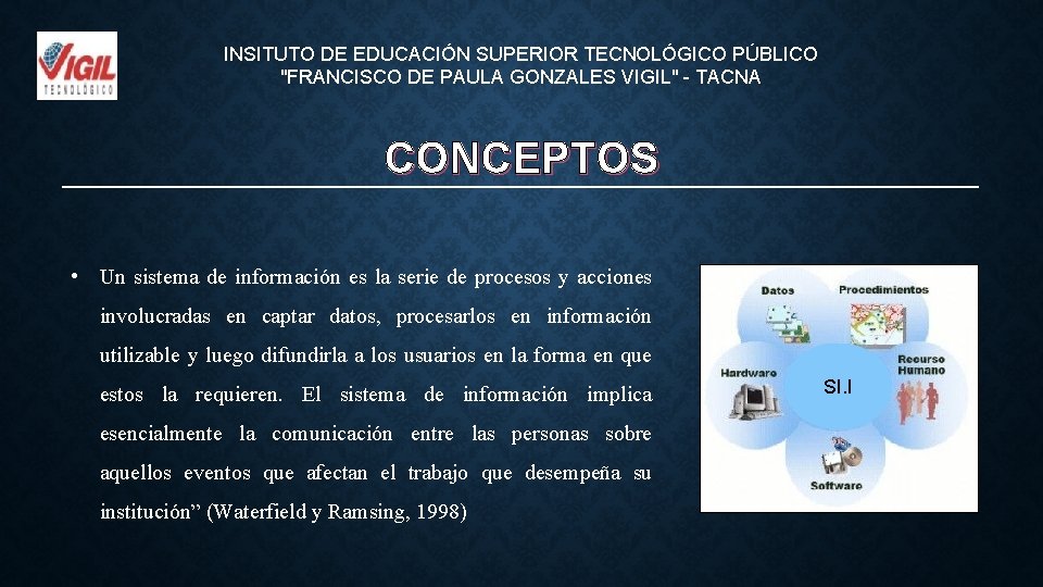 INSITUTO DE EDUCACIÓN SUPERIOR TECNOLÓGICO PÚBLICO "FRANCISCO DE PAULA GONZALES VIGIL" - TACNA CONCEPTOS