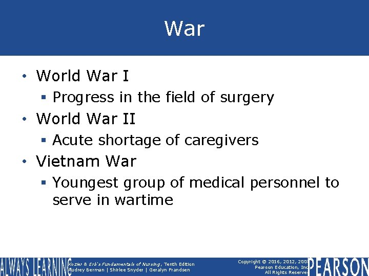 War • World War I § Progress in the field of surgery • World