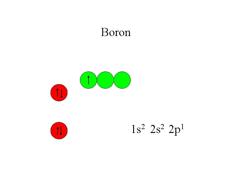 Boron 1 s 2 2 p 1 