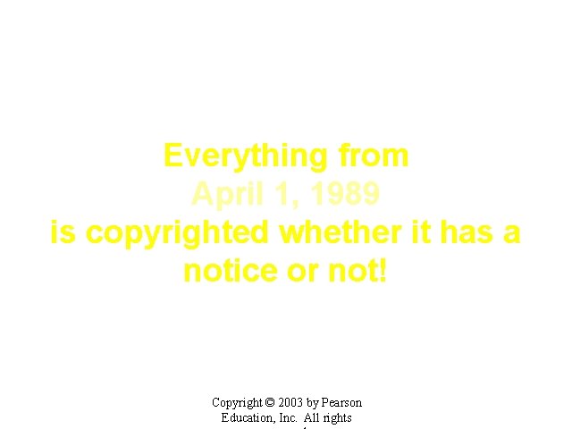 Everything from April 1, 1989 is copyrighted whether it has a notice or not!