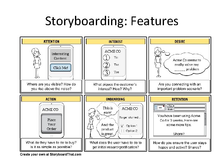 Storyboarding: Features 