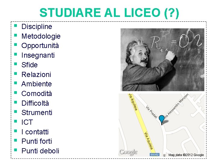 STUDIARE AL LICEO (? ) § § § § Discipline Metodologie Opportunità Insegnanti Sfide