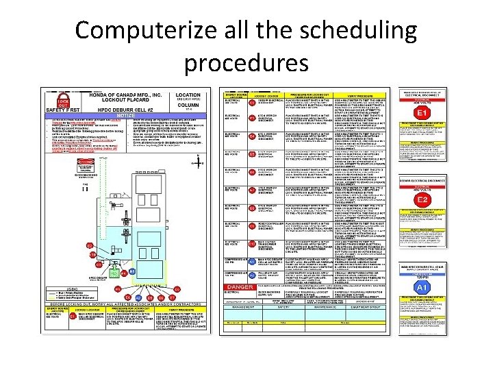 Computerize all the scheduling procedures 