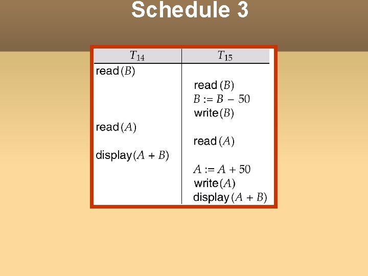 Schedule 3 
