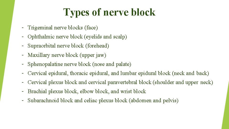 Types of nerve block – Trigeminal nerve blocks (face) – Ophthalmic nerve block (eyelids