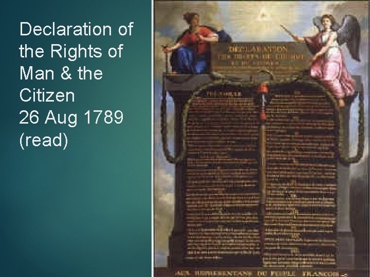 Declaration of the Rights of Man & the Citizen 26 Aug 1789 (read) 