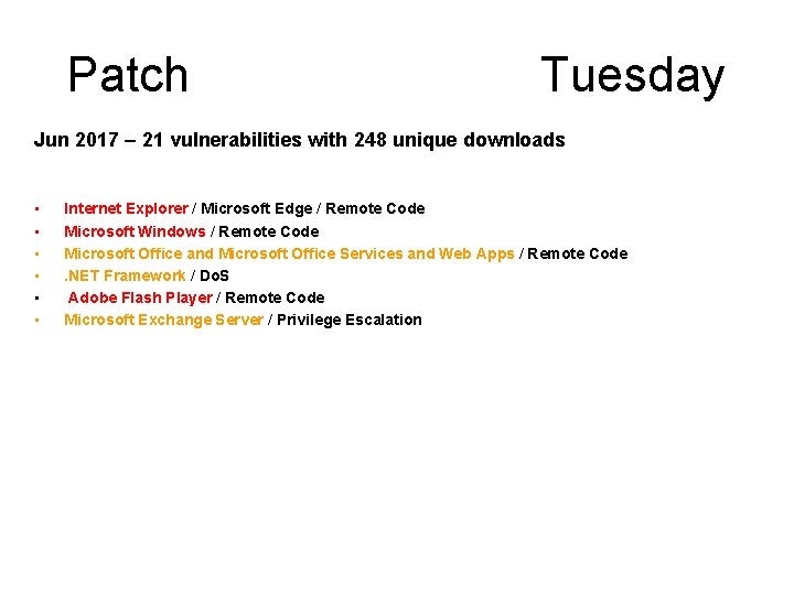 Patch Tuesday Jun 2017 – 21 vulnerabilities with 248 unique downloads • • •