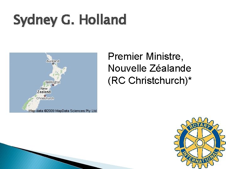 Sydney G. Holland Premier Ministre, Nouvelle Zéalande (RC Christchurch)* 