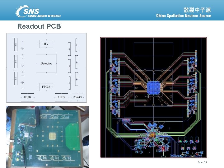 Readout PCB 散裂中子源进展汇报 12 December 2021 Page 15 