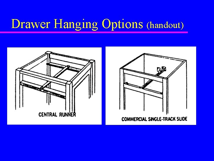 Drawer Hanging Options (handout) 
