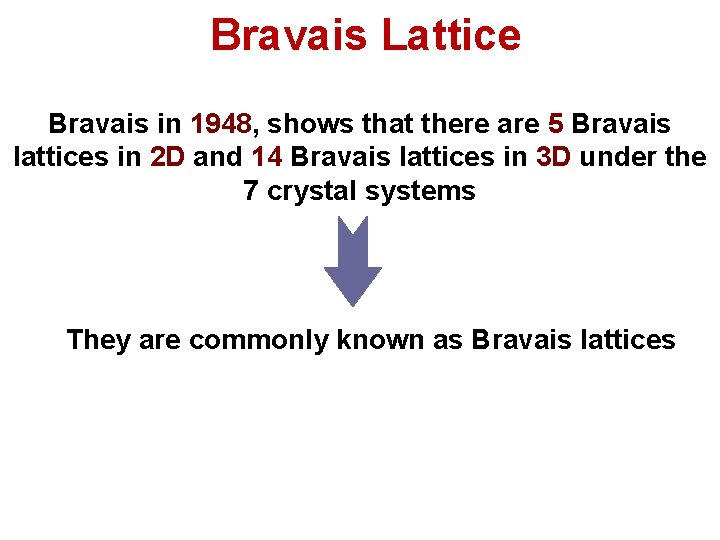Bravais Lattice Bravais in 1948, shows that there are 5 Bravais lattices in 2