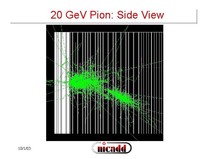 20 Ge. V Pion: Side View 10/1/03 